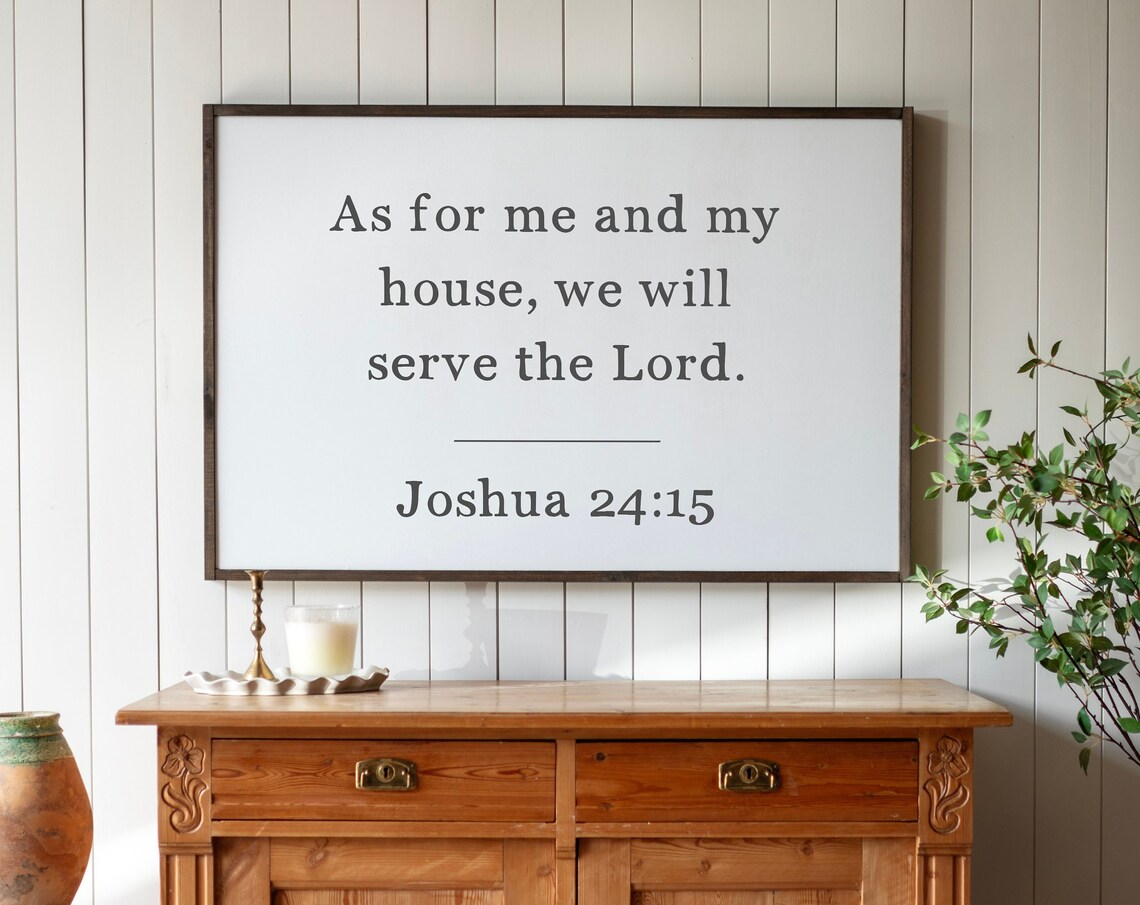 As For Me And My House Christian Scripture Wall Art Print