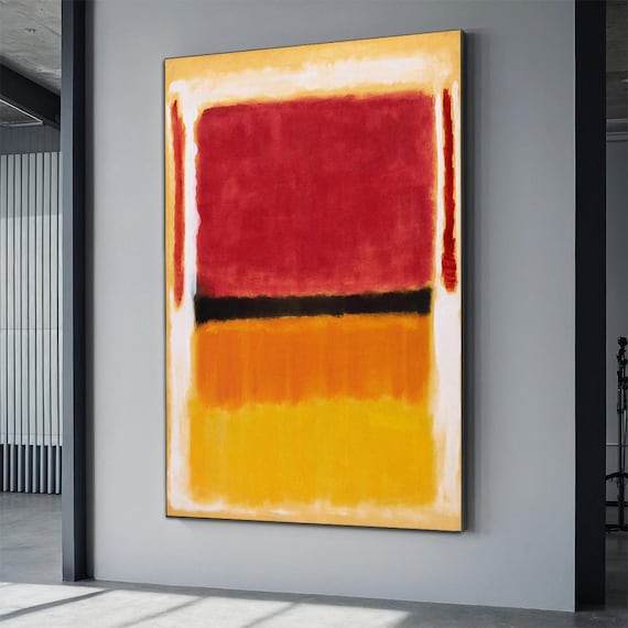 Mark Rothko Orange And Red Canvasposter Art Reproduction Abstract Wall Art Rothko Reproduction Modern Art Expressionism Painting