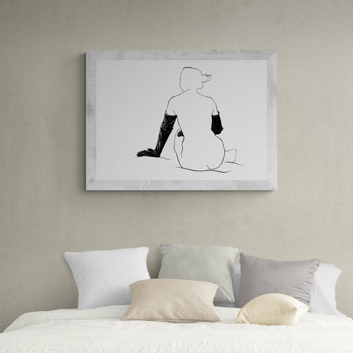 Nude Figure Print Minimalist Line Art Feminine Wall Poster Boho Decor Self Love Bedroom Instant