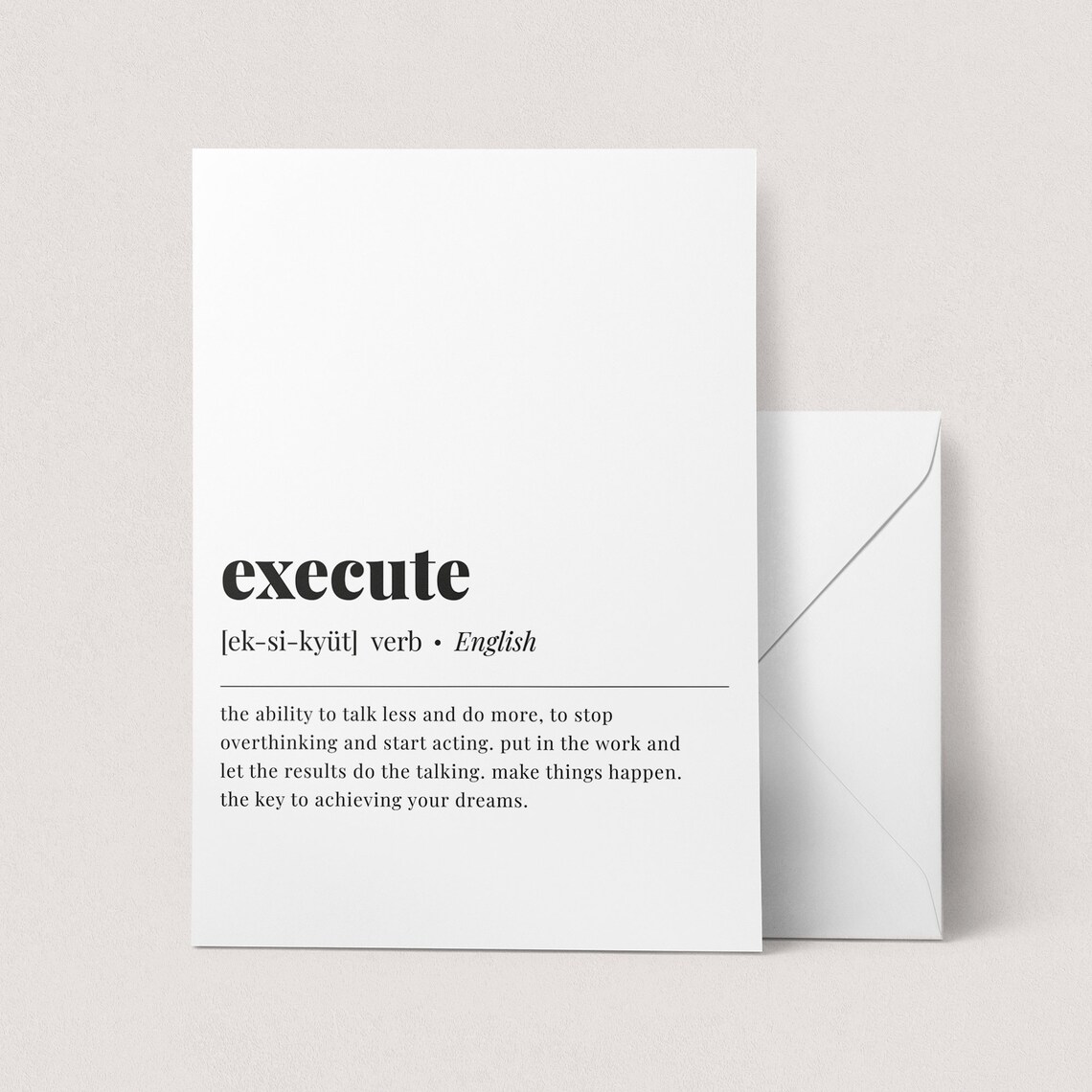 Execute Definition Office Wall Art Motivational Prints Entrepreneur Gift Wall Art For Office Execution Poster - Image 2