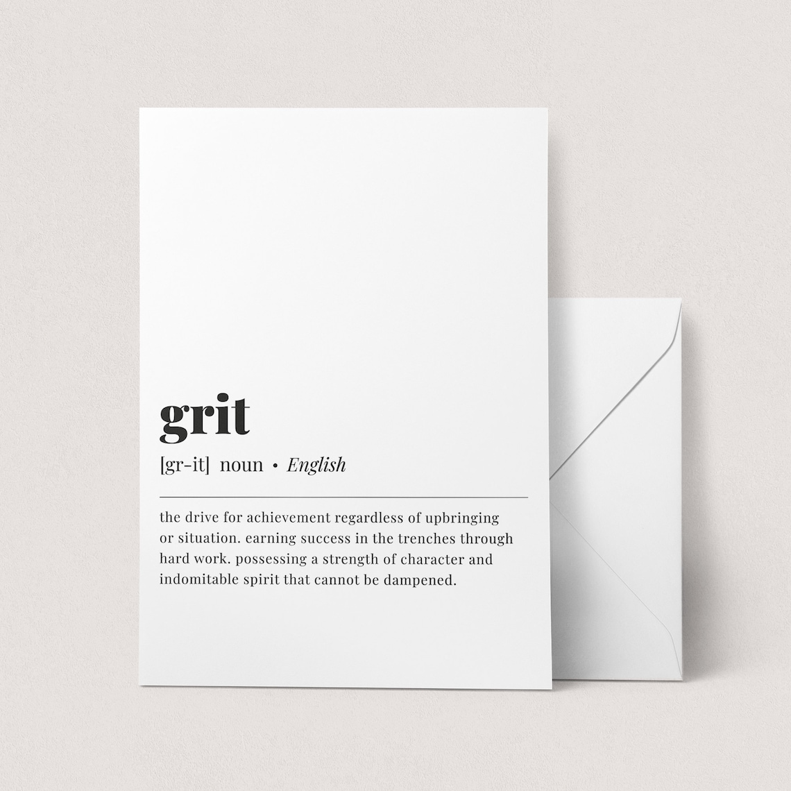 Grit Definition Motivational Quote Art Print - Image 2