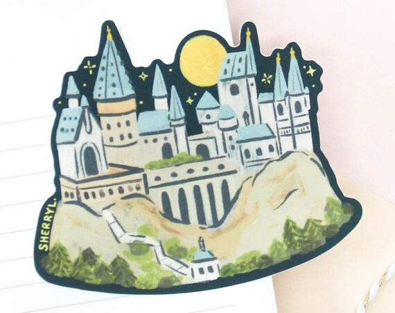 Magic Wizard Castle Vinyl Sticker Waterproof Die Cut Durable Sticker Decal Water Bottle Laptop Notebook Planner Phone