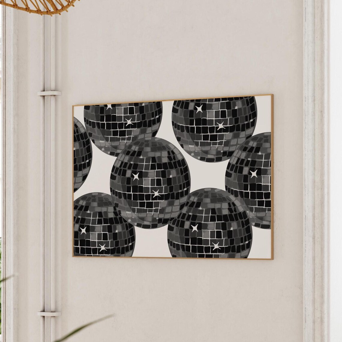 Disco Black and White Trendy Wall Art Poster - Image 4