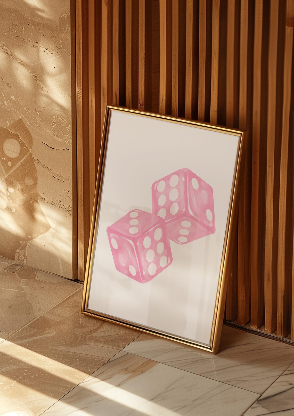 Pink Wall Art Dice Art Aesthetic Room Decor Preppy Art Prints Trendy Wall Art Girly Wall Art Pink Art Prints Teen Girl Decor Dorm - Image 4