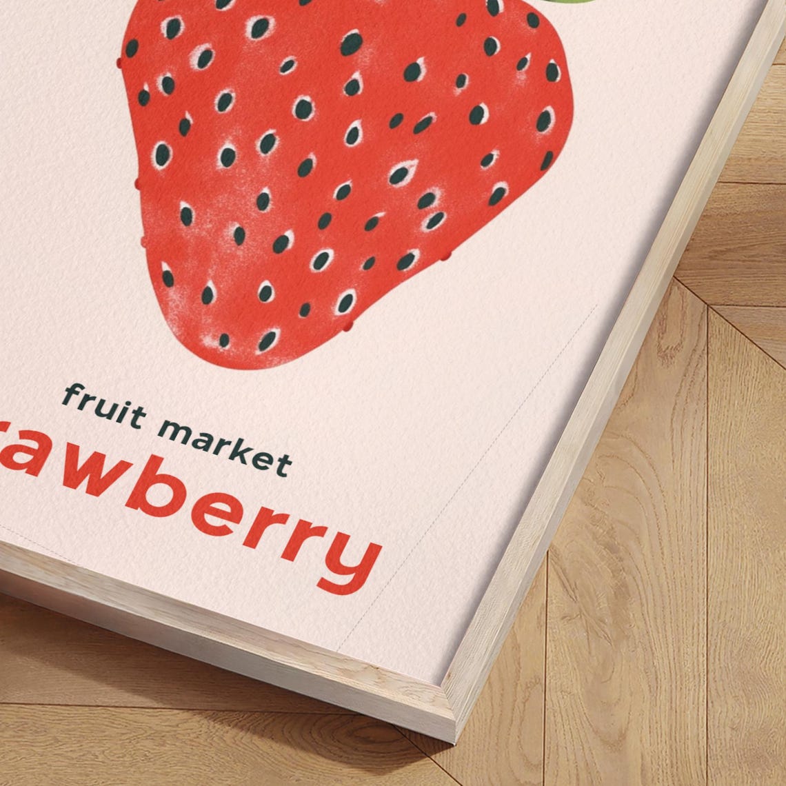 Strawberry Fruit Market Kitchen Retro Illustration Decor Poster - Image 2