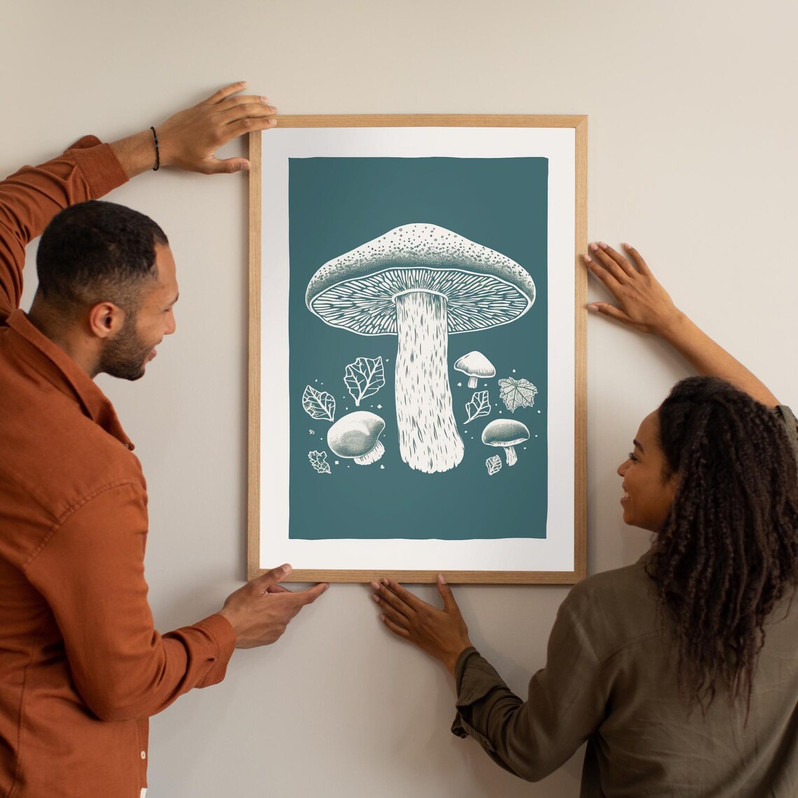 Wild Mushroom Engraved Vintage Botanical Illustration Fungi Poster - Image 4