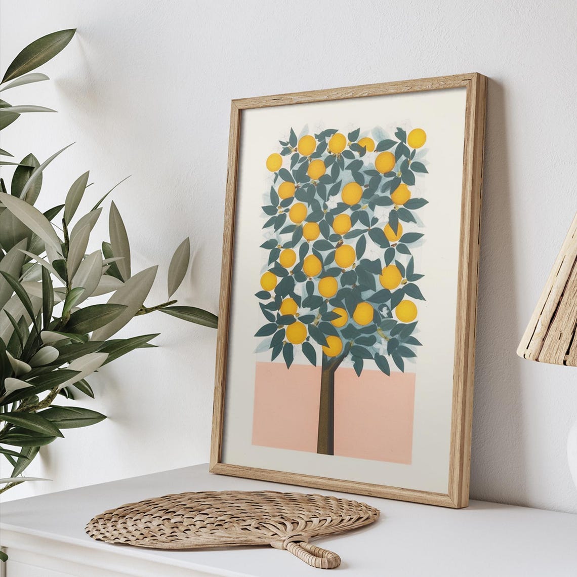 Minimalist Orange Tree Poster With Modern Botanical Citrus Art - Image 4