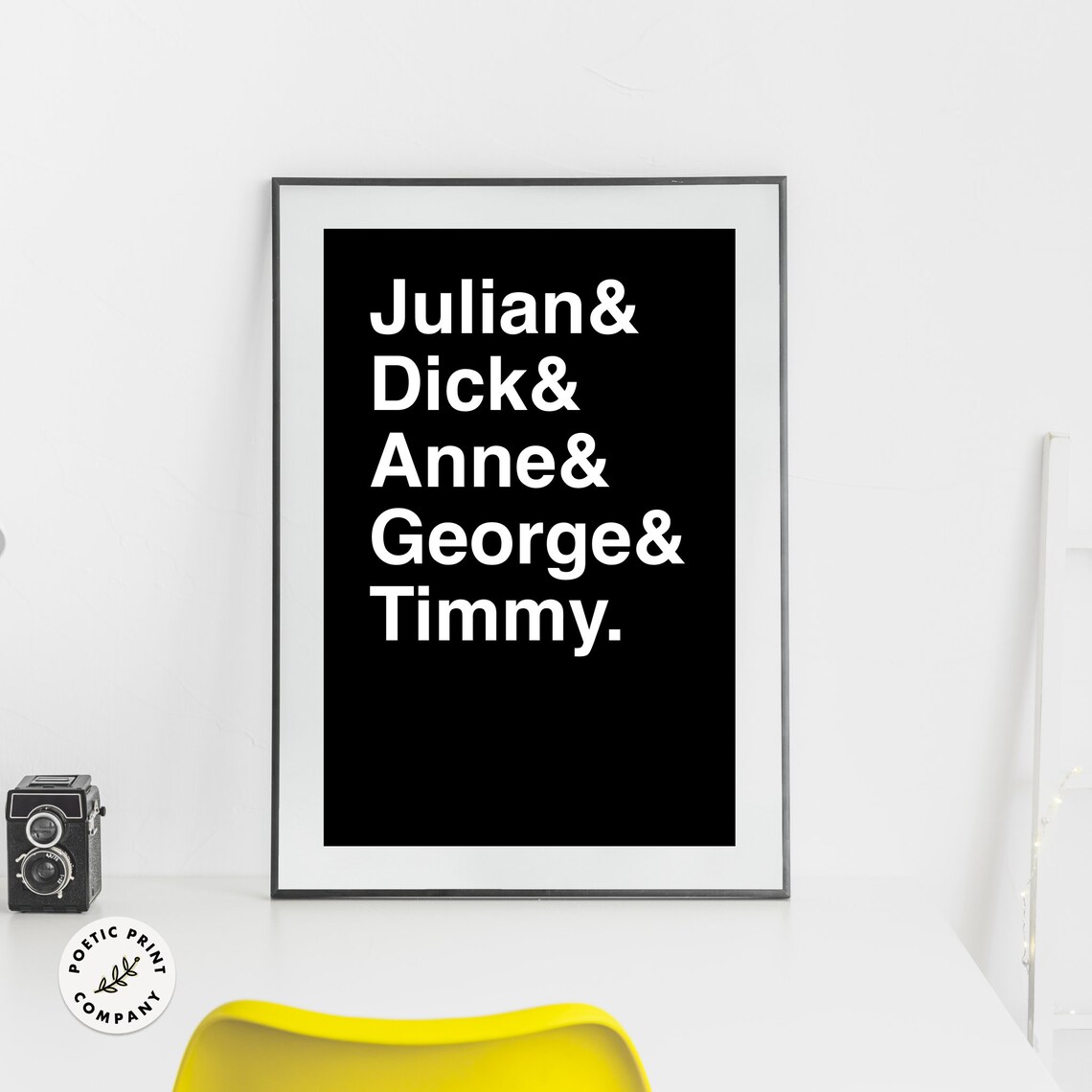 Famous Five Characters Julian Dick Anne George Timmy Book Print Poster - Image 4