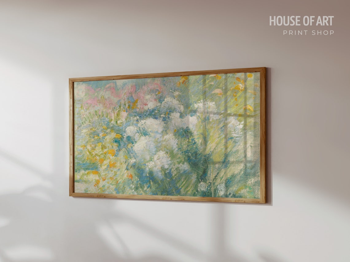 Wildflowers Frame Tv Art 4k Vintage Meadow Flowers Flower Garden Oil Painting Vintage Country Wildflower Pastel Frame Tv Art - Image 3
