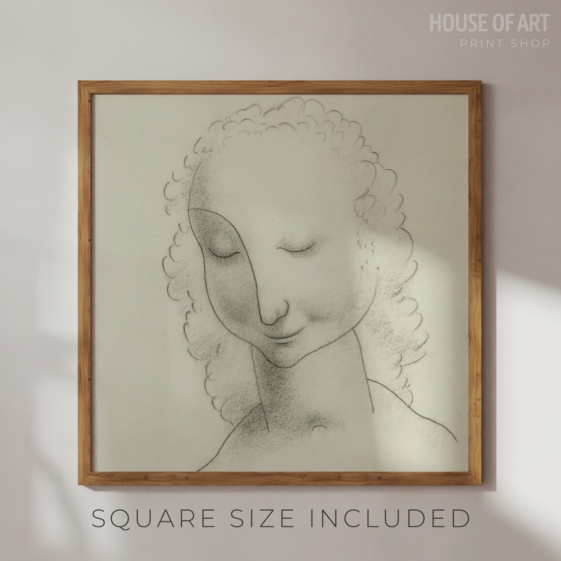 Minimalist Woman Line Drawing Portrait Modern Feminine Sketch Art Print - Image 3