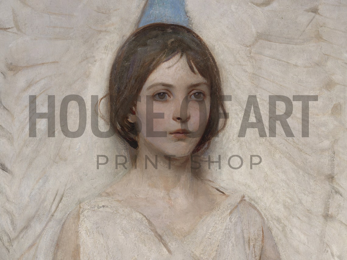 Angel Frame Tv Art Frame Tv Art 4k Vintage Portrait Painting Beautiful Angel Art Guardian Angel Spiritual Art - Image 2