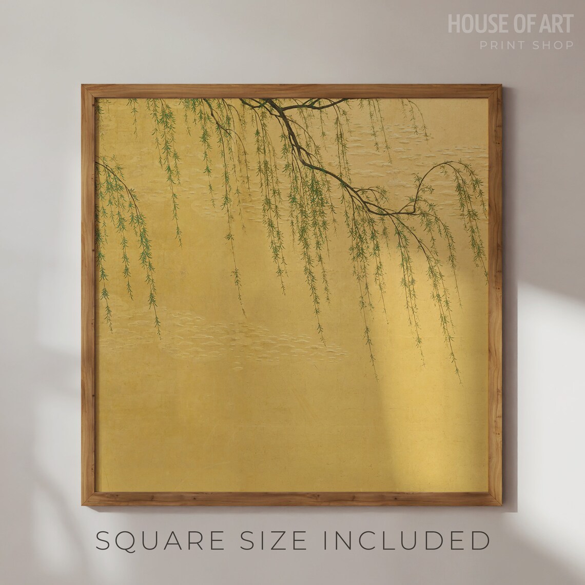 Willow Tree Painting, Japanese Nature Art Print - Image 2