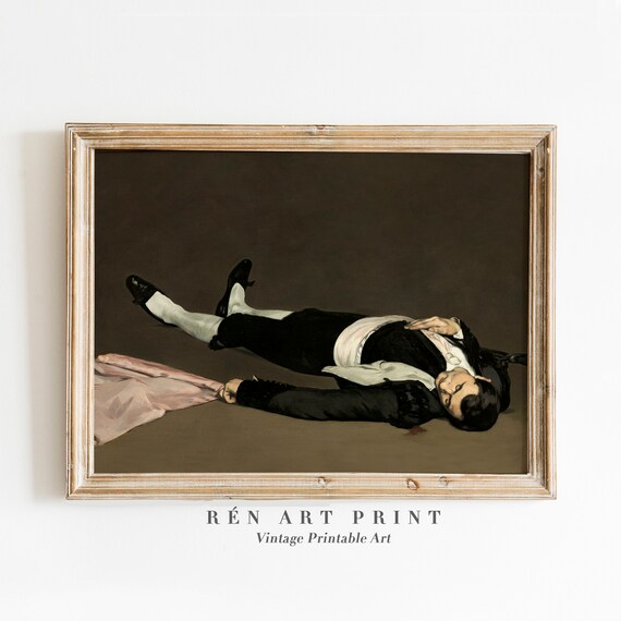 Manet The Dead Toreador Bullfighter Classic Masterpiece Dark Art Poster