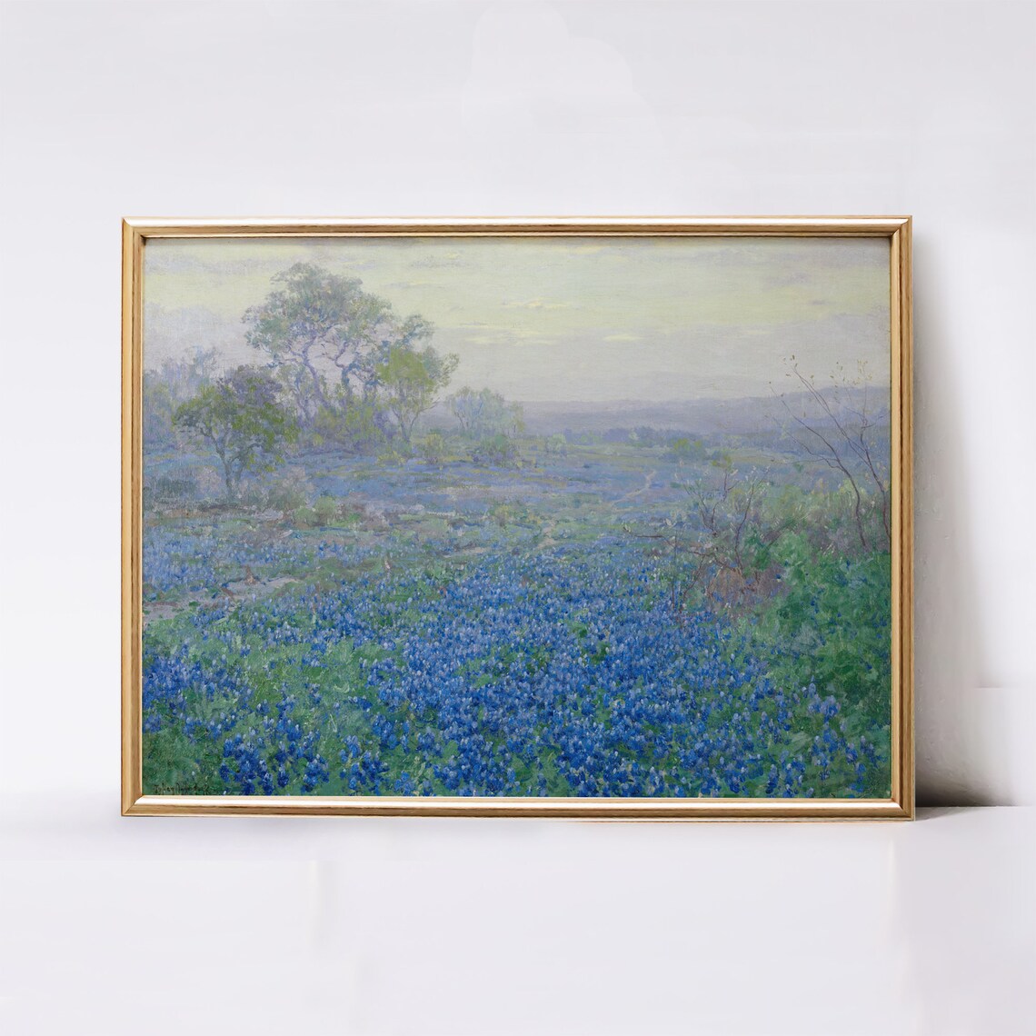 Vintage Spring Landscape Wildflower Field Art Print - Image 2