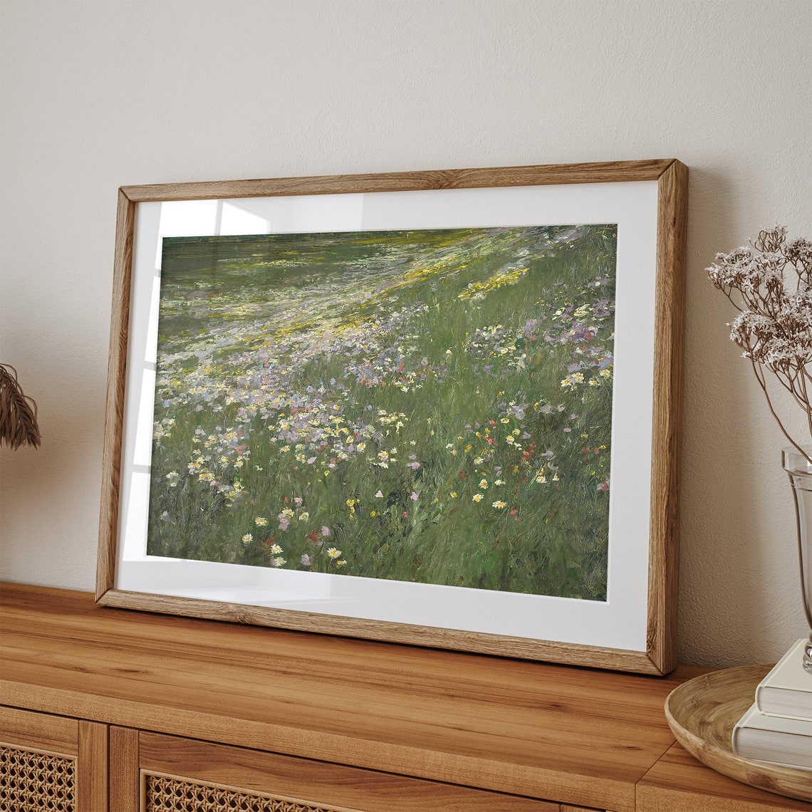 Flowering Meadow Vintage Impressionist Wildflower Field Spring Poster - Image 3
