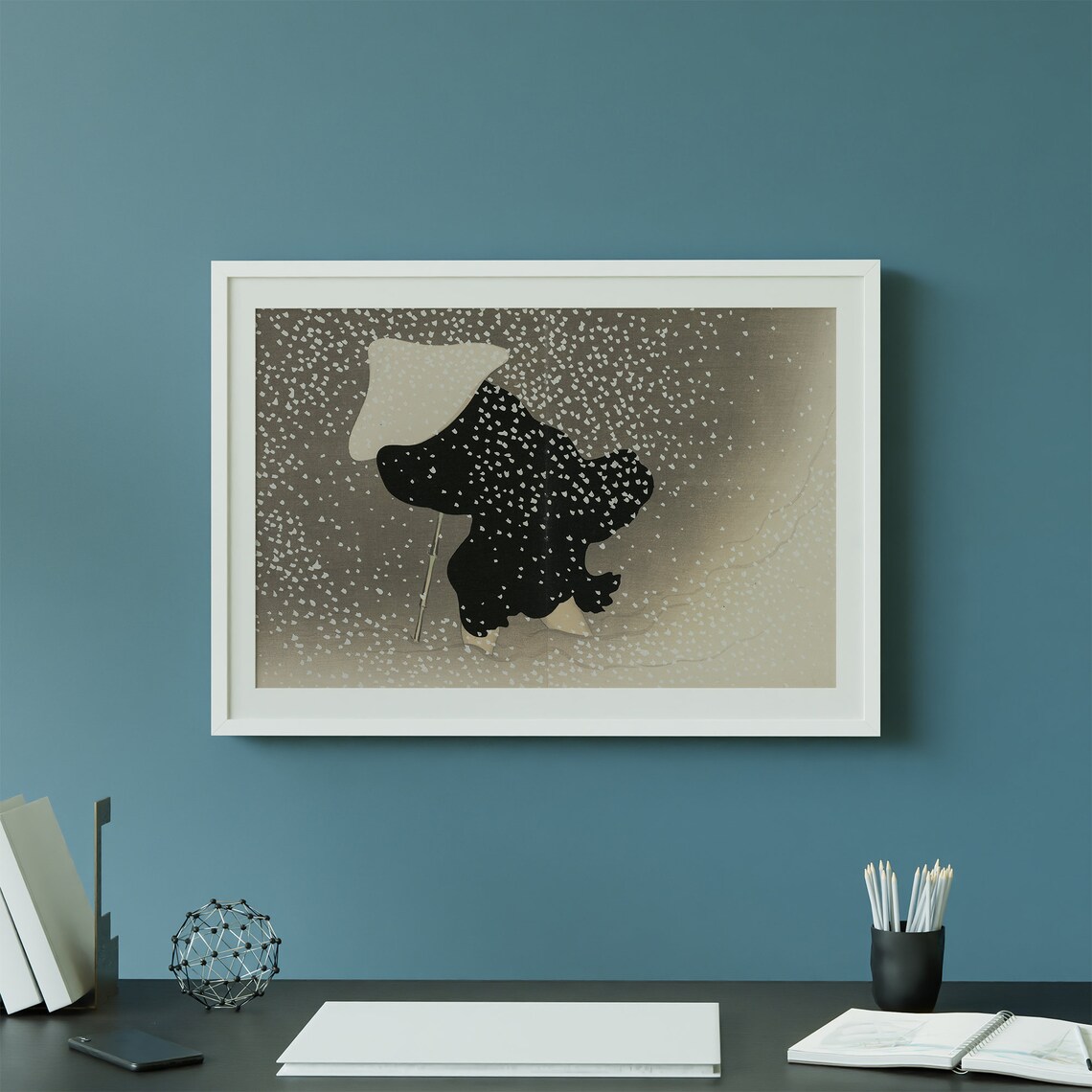Japanese Wall Art Winter Painting Wall Art Japanese Art Print Asian Art Japanese Woodblock Print Winter Print - Image 2