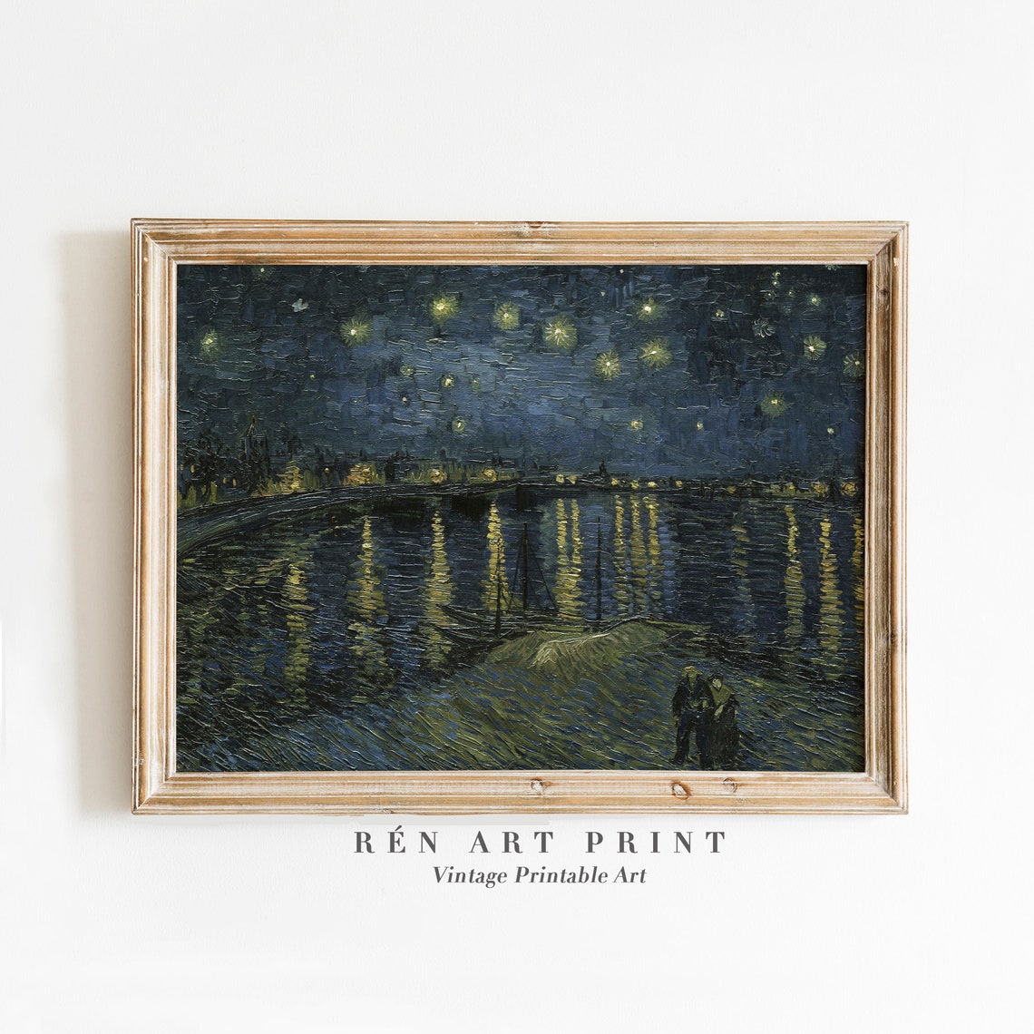 Van Gogh Starry Night Over the Rhone River Famous Painting Art Poster