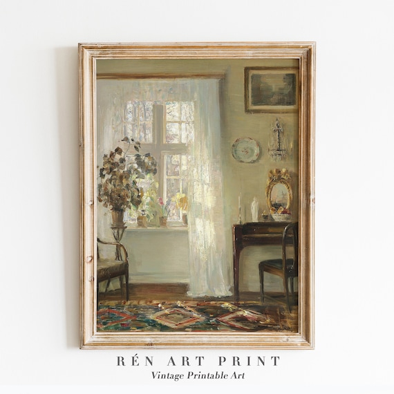 Still Life Painting Print, Vintage Farmhouse Decor