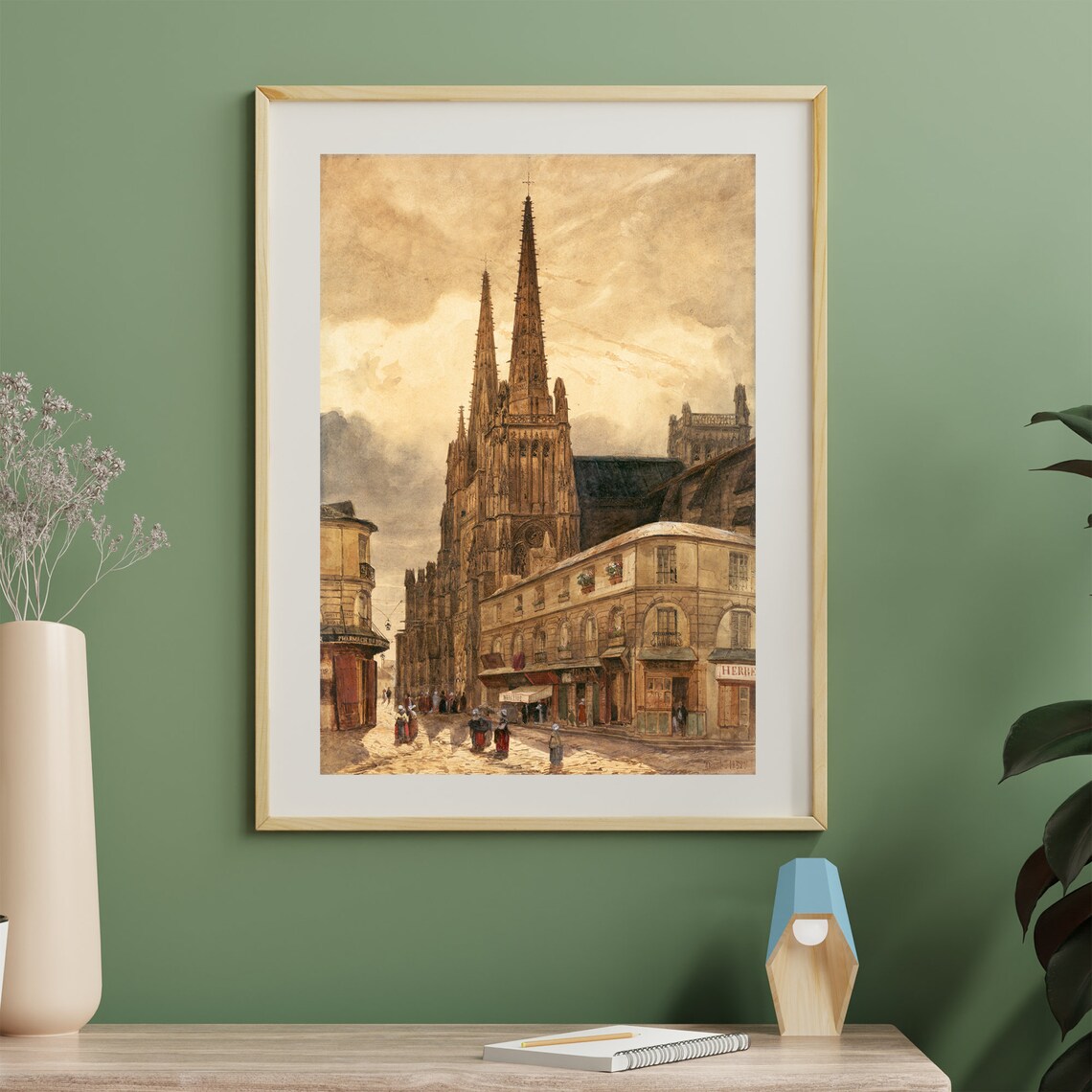 Antique Cityscape Vintage Architecture Art Print - Image 3