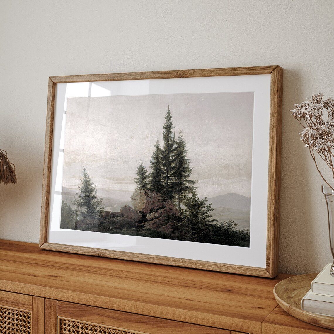 Vintage Pine Tree Painting Christmas Holiday Print - Image 3