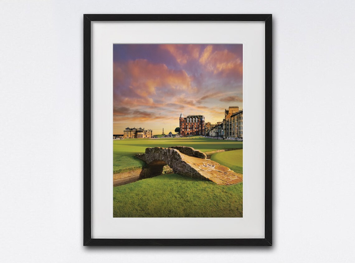 St Andrews Old Course Scottish Golf Art Print
