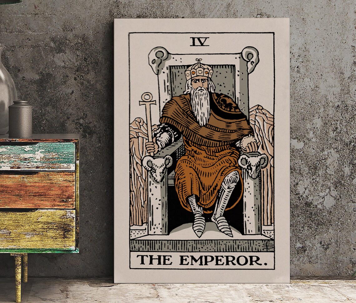 The Emperor Tarot Card, Neutral Vibe Art Print