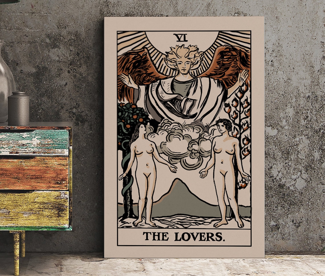 The Lovers Tarot Card, Neutral Vibe Poster
