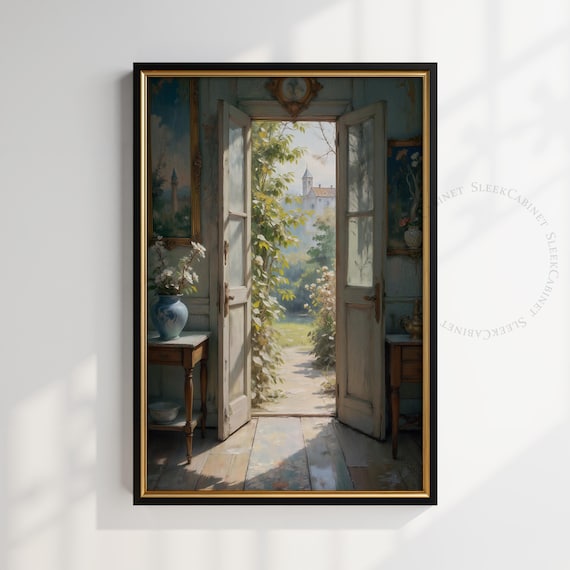 French Country Doorway Print, Cathedral View Art