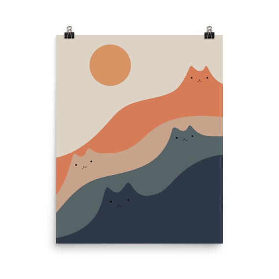 Cat Landscape 90, Animal Art Print