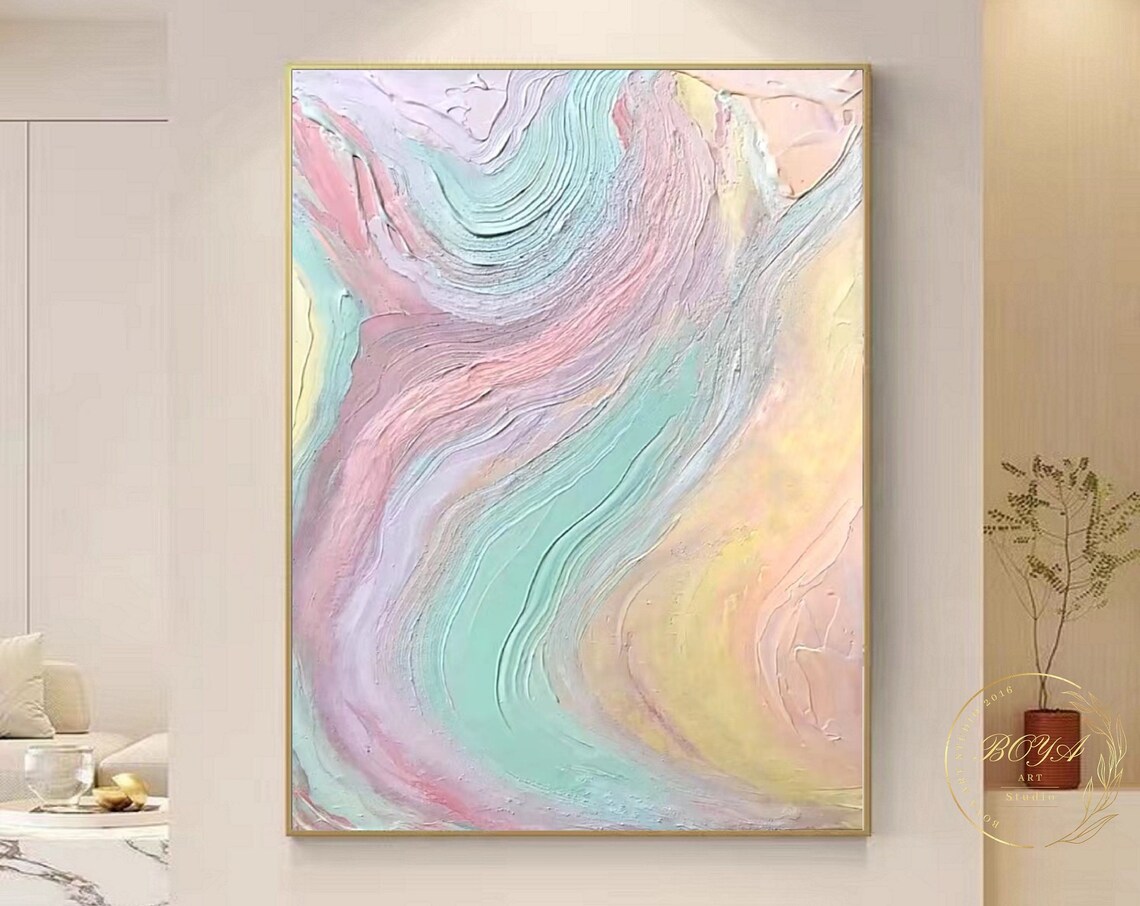 Colorful Abstract Painting, Modern Wall Art Print