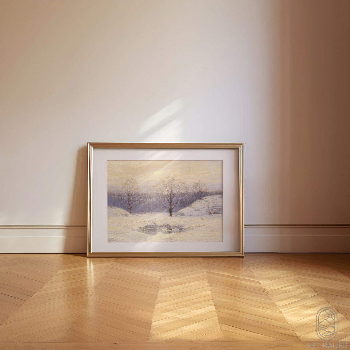Leonard Ochtman Morning Haze Winter Snow Landscape Painting Art Print - Image 2