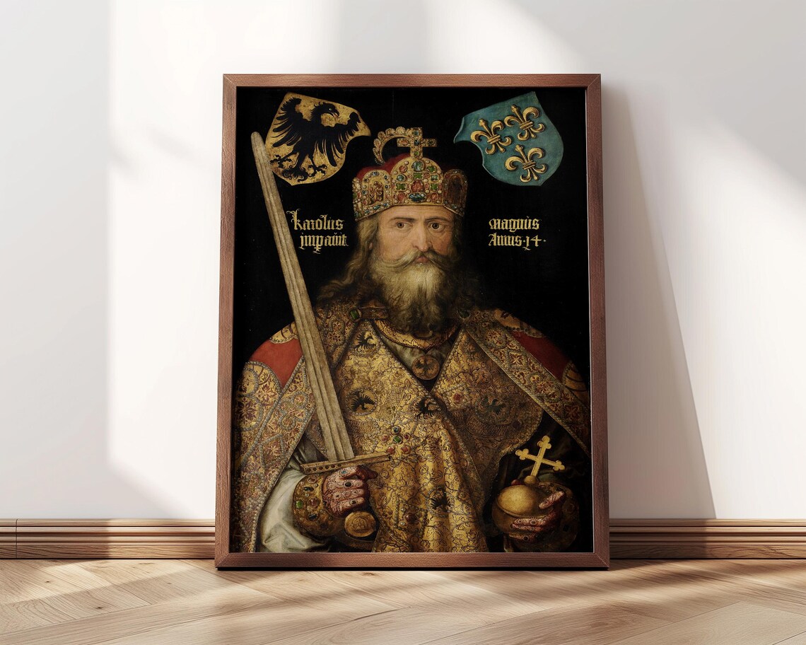 Charlemagne Emperor Crowned Sword Orb Albrecht Durer Portrait Poster - Image 2