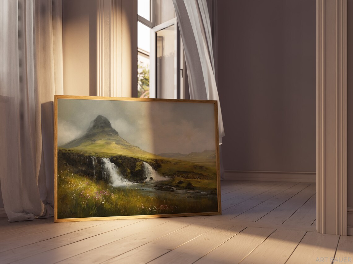 Icelandic Landscape Nordic Watercolor Art Print - Image 5