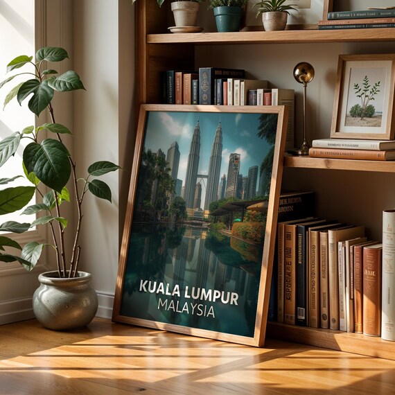 Kuala Lumpur Petronas Towers Print Malaysia Cityscape Wall Art