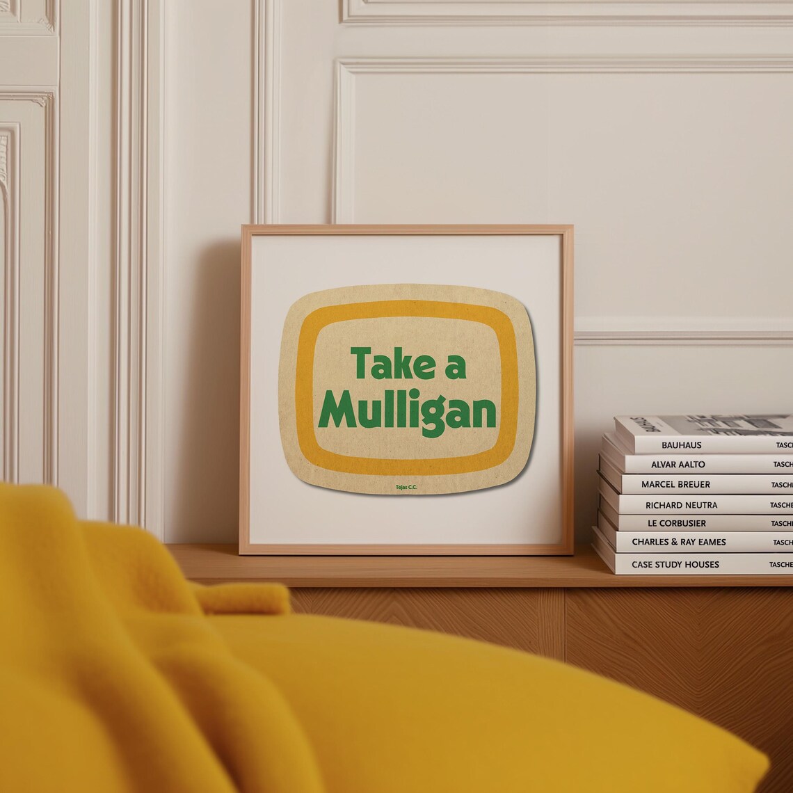 Vintage Golf Mulligan Art Print, Game Room Decor - Image 2