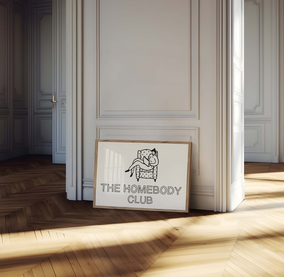 The Homebody Club Girl Reading Horizontal Bedroom Wall Poster - Image 5