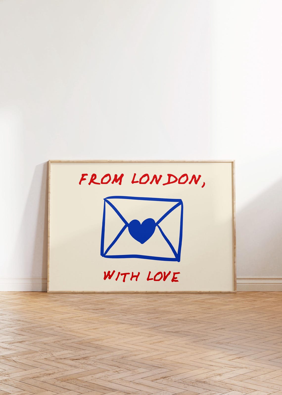 London Poster Trendy Horizontal Wall Art Love Letter Poster Retro Print London Wall Art Cute Quote Print Living Room Art Art - Image 3