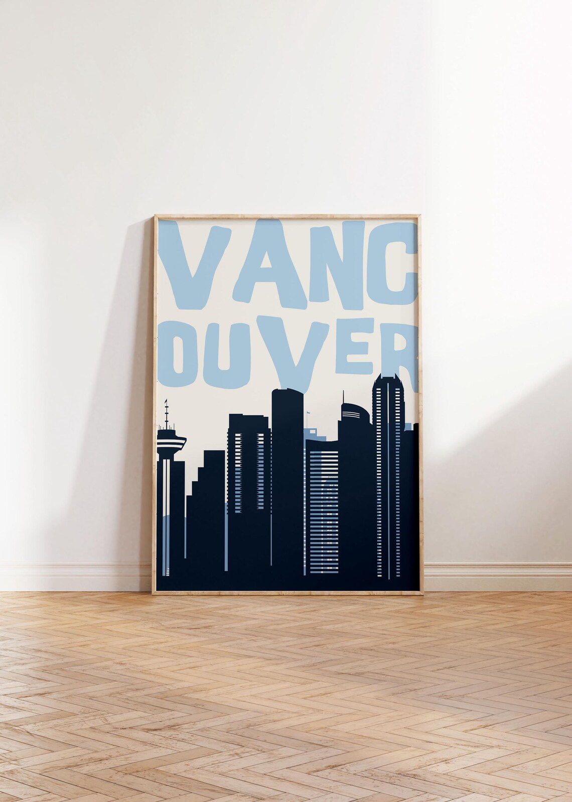 Vancouver Skyline Minimalist Cityscape Art Print