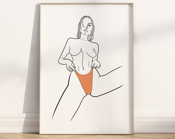 Naked Woman Body Line Drawing Woman Body Art Woman Line Drawing Nude Woman Line Art Female Figure Art Body Positive Line Art