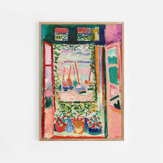 Matisse Open Window Modern Painting Colorful Poster Print Eclectic Abstract Art Print Wall Art