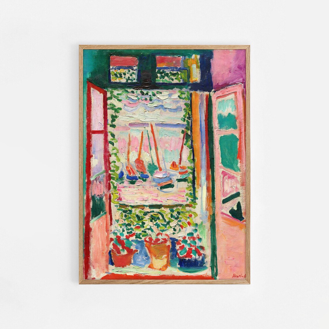 Matisse The Open Window Colorful Fauvist Painting Trendy Poster