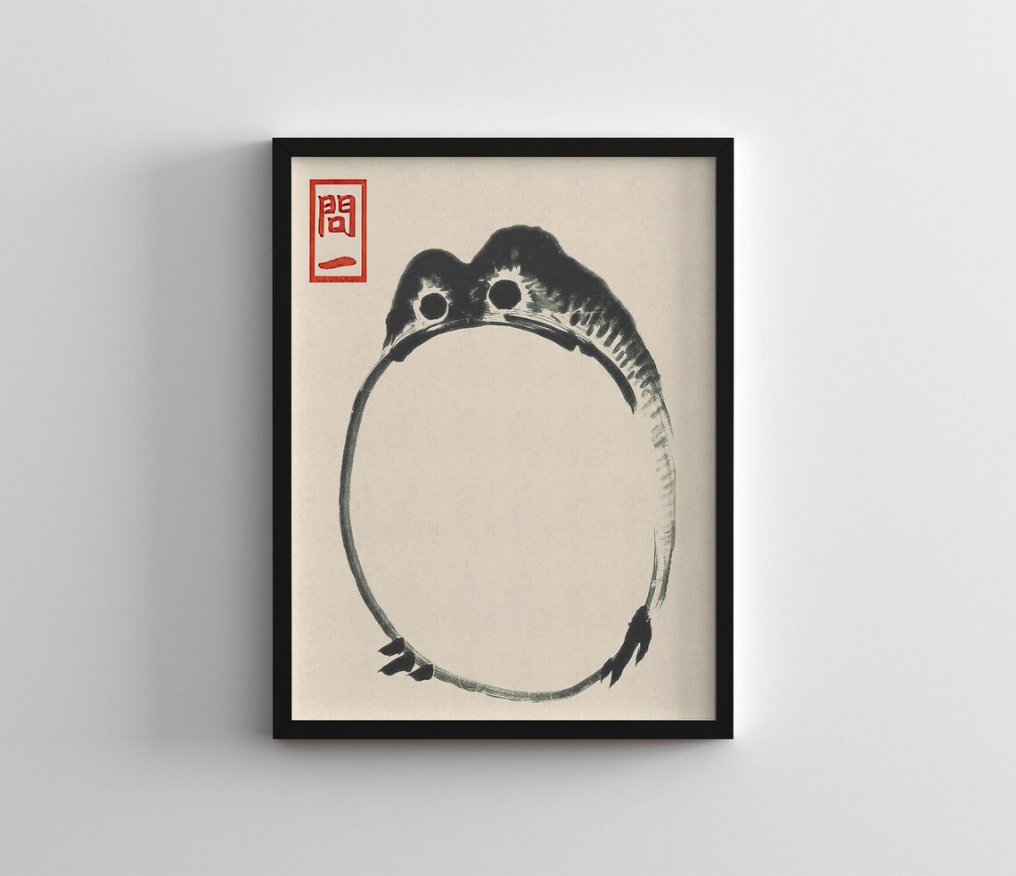 Matsumoto Hoji Frog 1814 Japanese Woodblock Ukiyo E Art Poster - Image 4