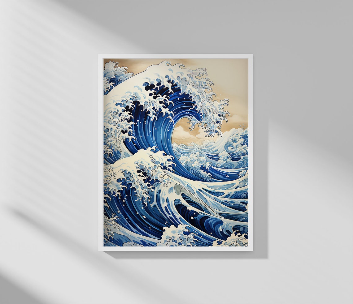 Katsushika Hokusai Great Wave off Kanagawa Japanese Ukiyo E Poster - Image 3
