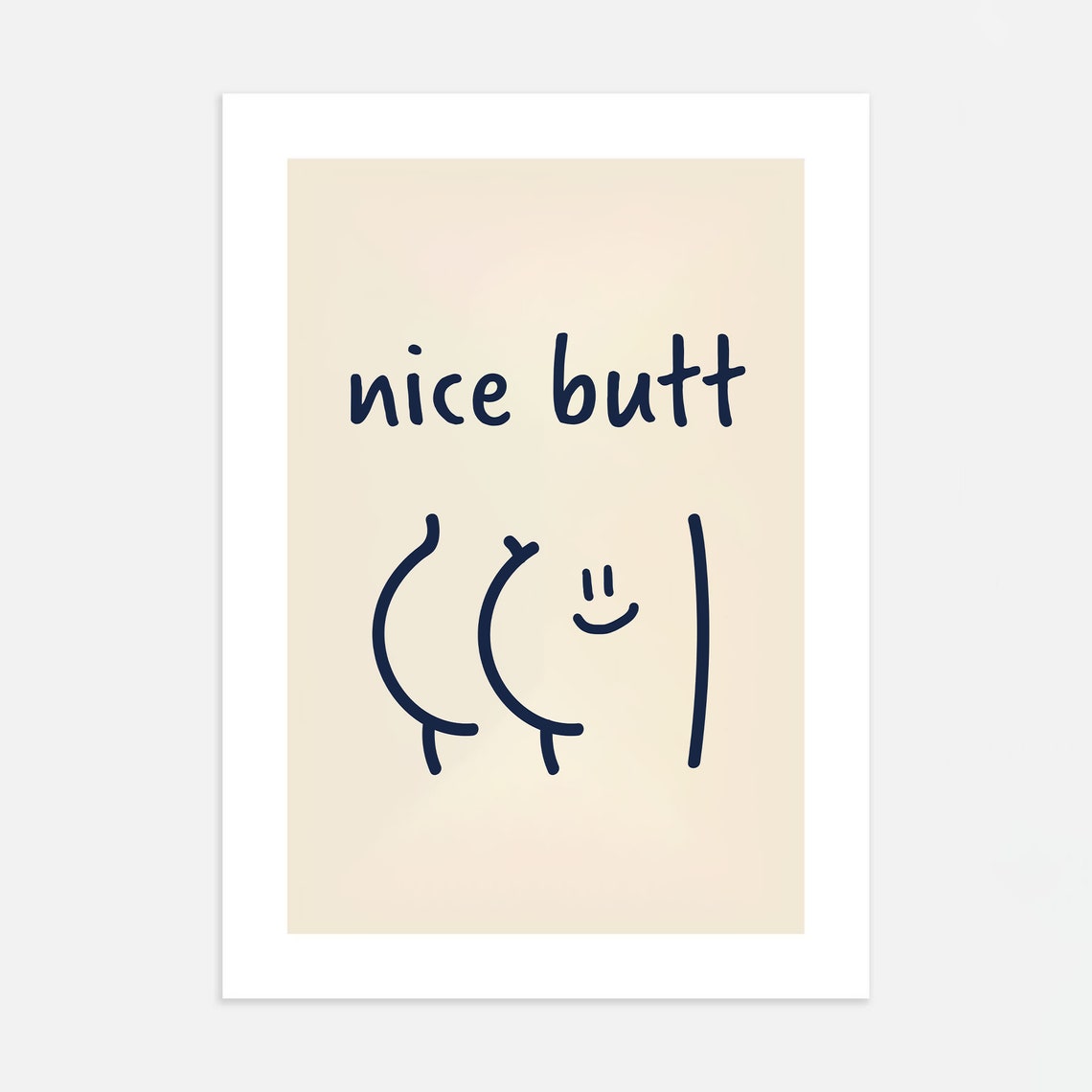 Nice Butt Funny Minimalist Bathroom Wall Decor Cheeky Quote Poster - Image 4