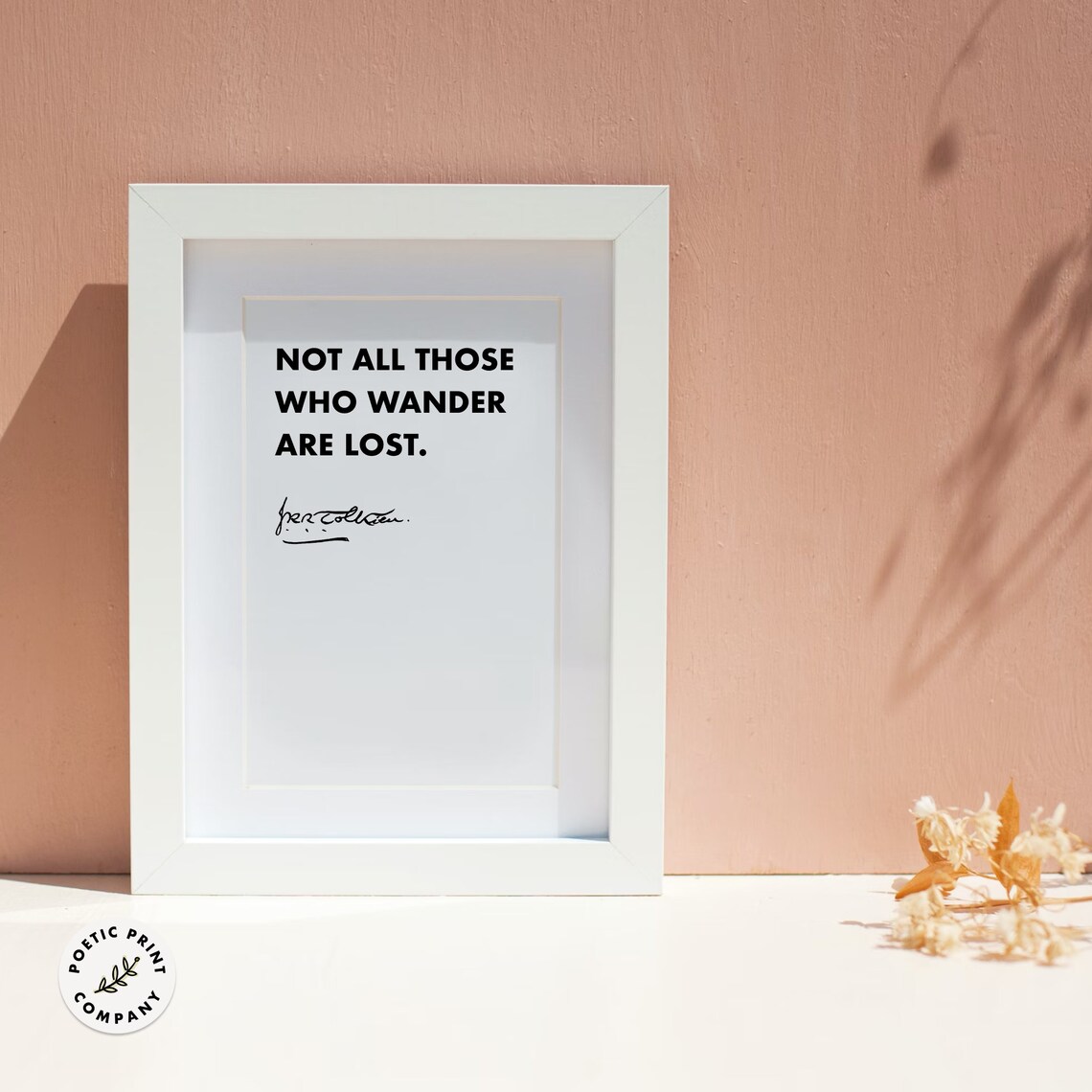 J R R Tolkien Not All Those Who Wander Are Lost Quote Minimalist Art - Image 4