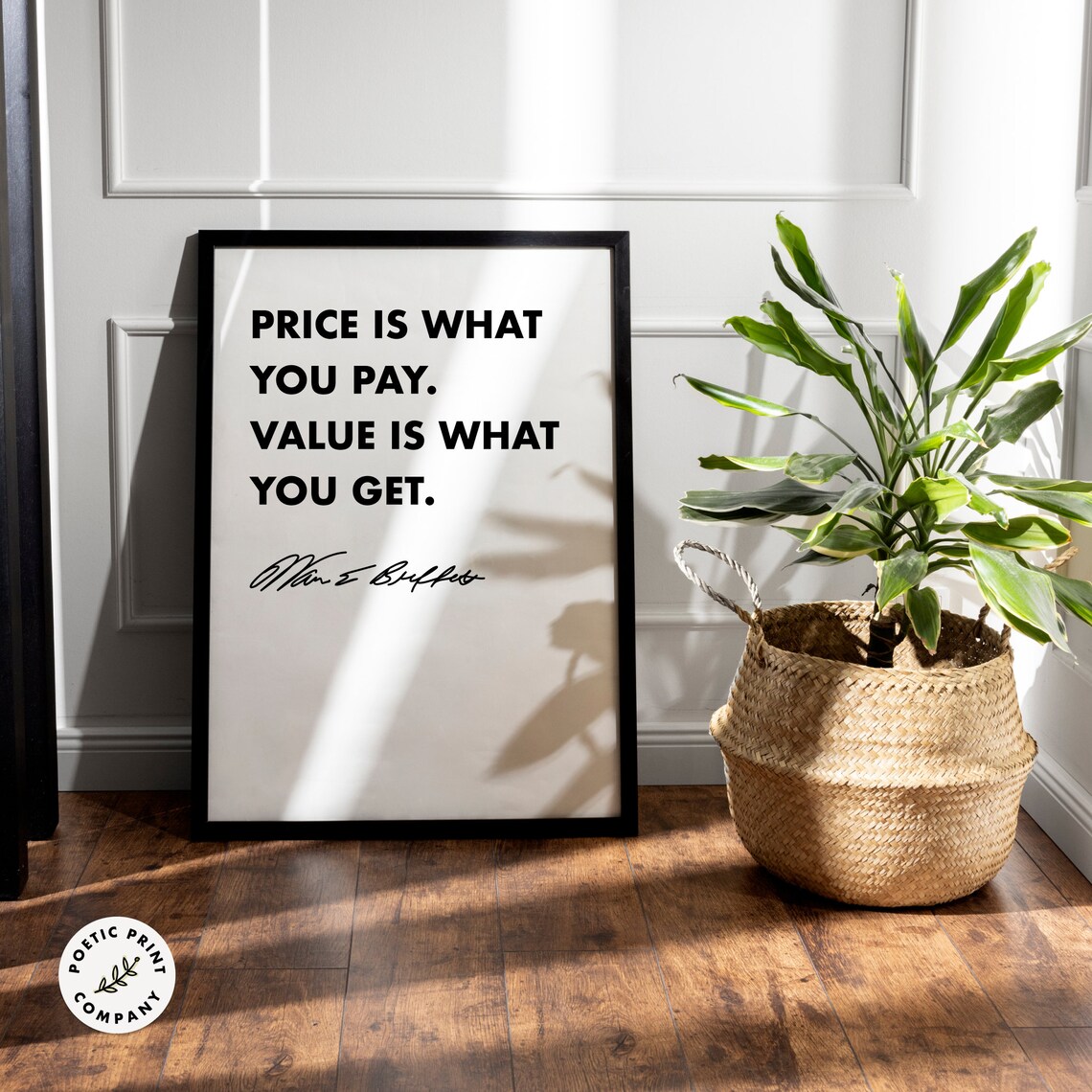 Warren Buffett Price Is What You Pay Value Is What You Get Poster - Image 4