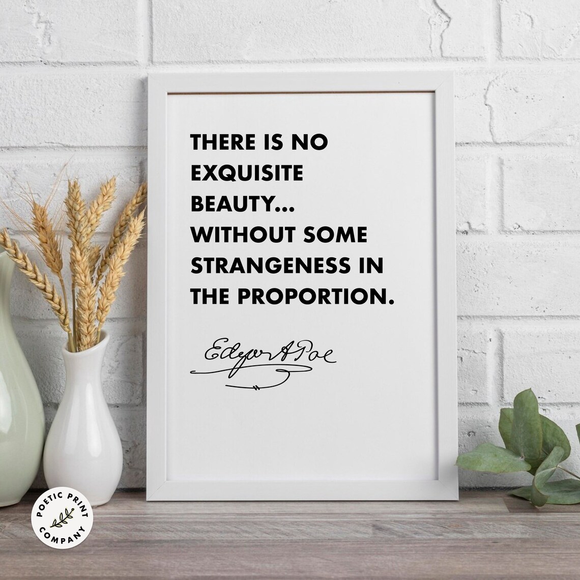 Edgar Allan Poe Quote, Literature Wall Art Print - Image 6