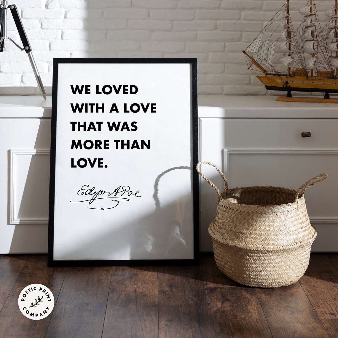 Edgar Allan Poe Quote Art Print, Book Lover Decor - Image 3