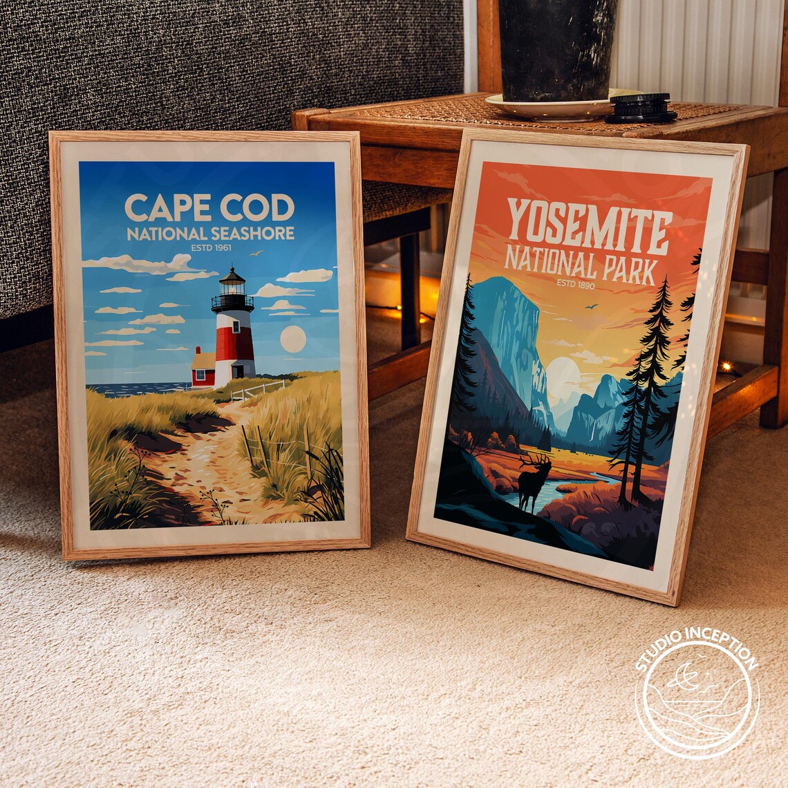 Cape Cod Traditional Travel Poster, Massachusetts Seashore - Image 2