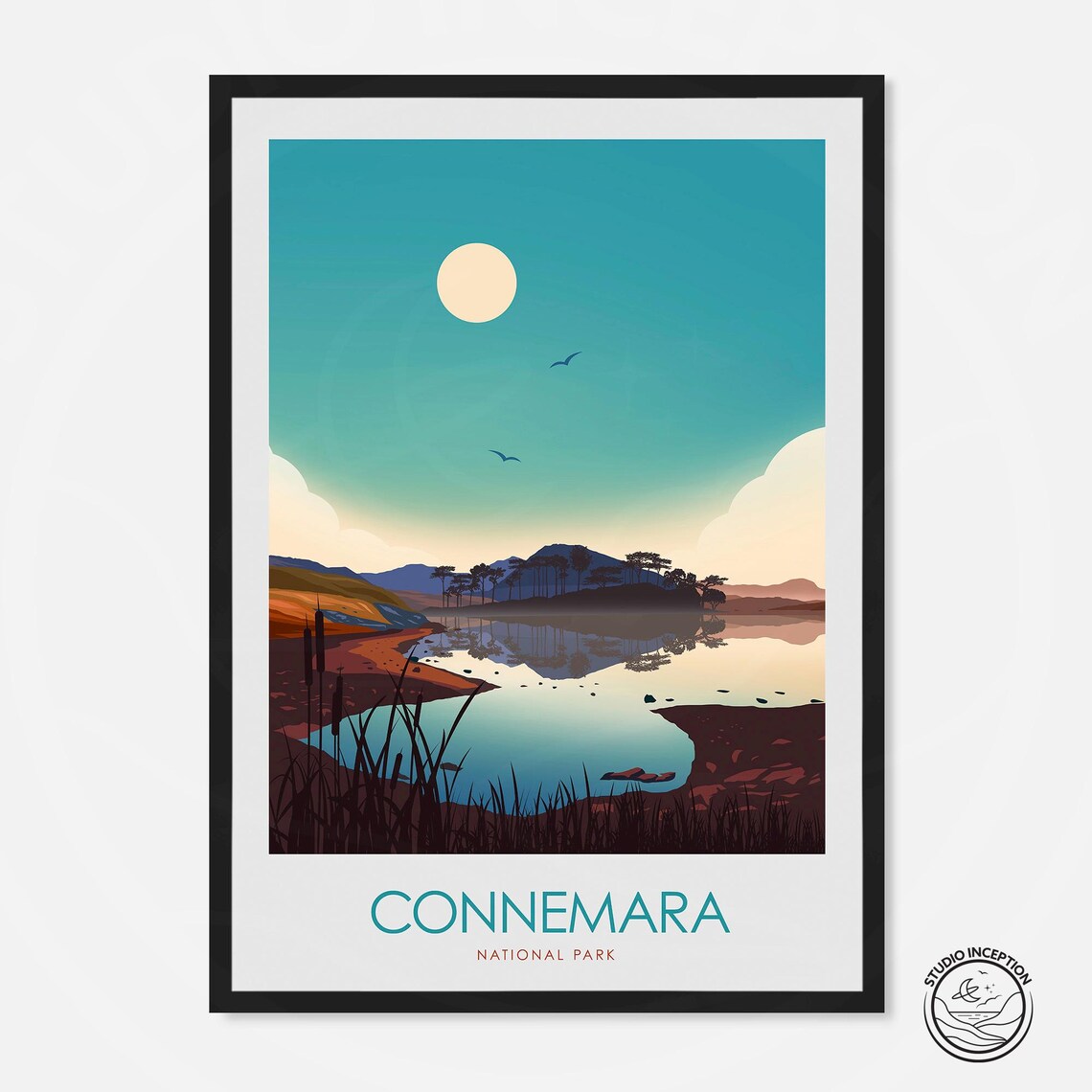 Connemara National Park Travel Poster, Galway Ireland